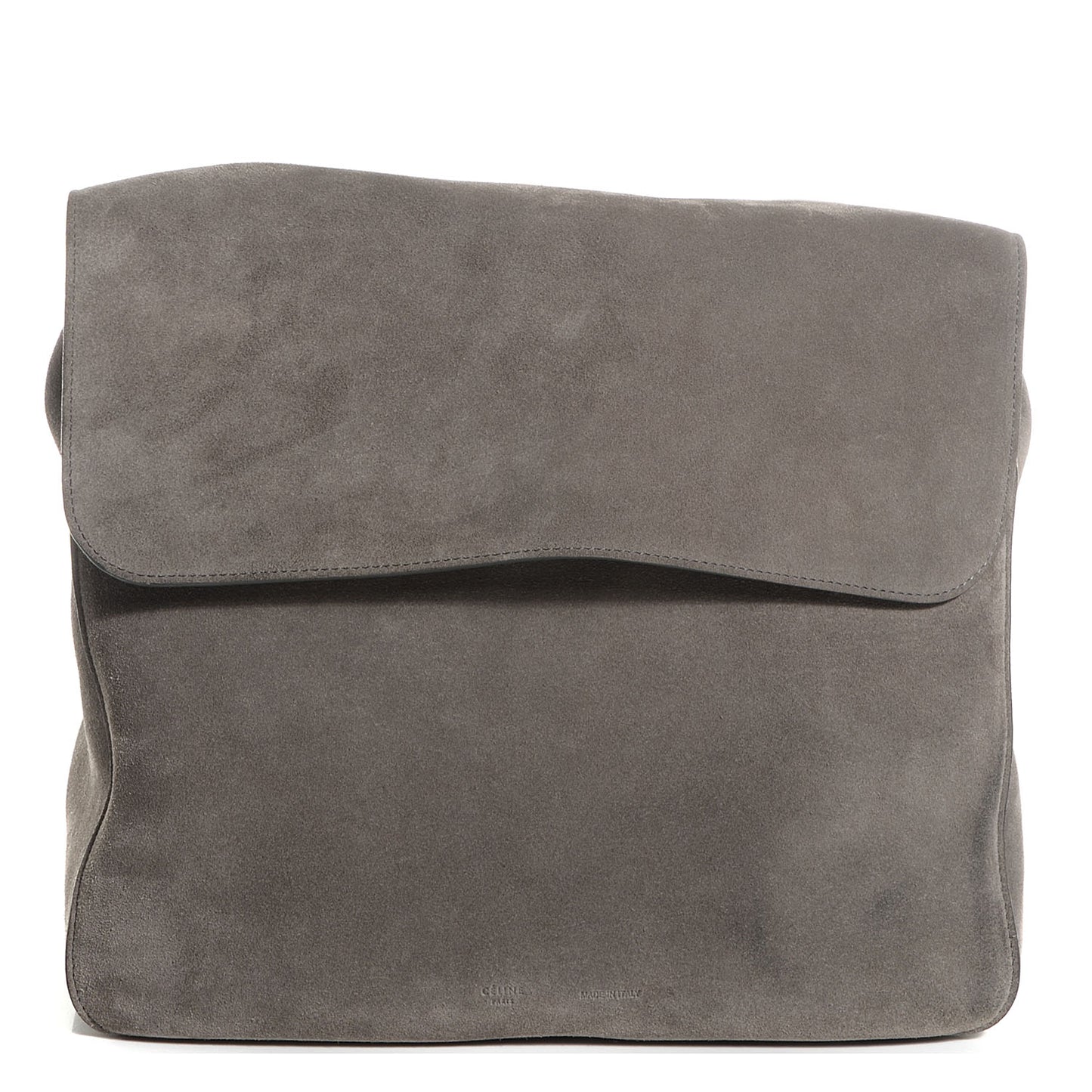 Suede Gourmette Shoulder Bag Grey