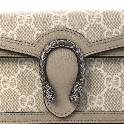 Gucci GG Supreme Monogram Textured Dollar Calfskin Super Mini Dionysus Shoulder Bag Beige Mystic White Oatmeal 7 of 10