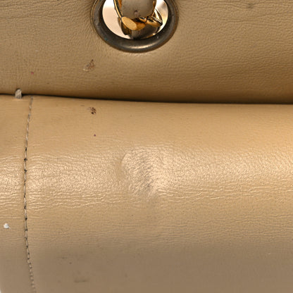 Chanel Lambskin Quilted Medium Double Flap Beige 22 of 24