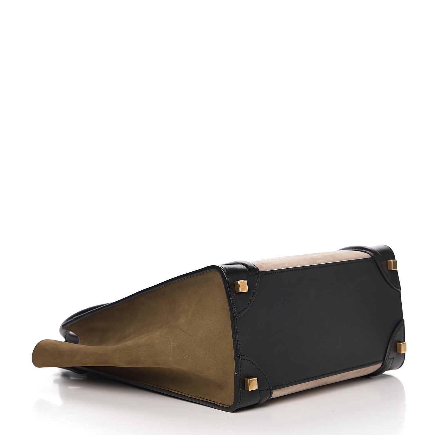 Celine Nubuck Smooth Calfskin Micro Tri-Color Luggage Olive 3 of 11