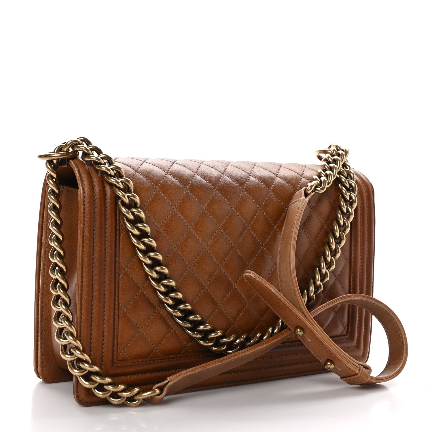 Chanel Washed Calfskin New Medium Boy Flap Light Brown 3 of 10