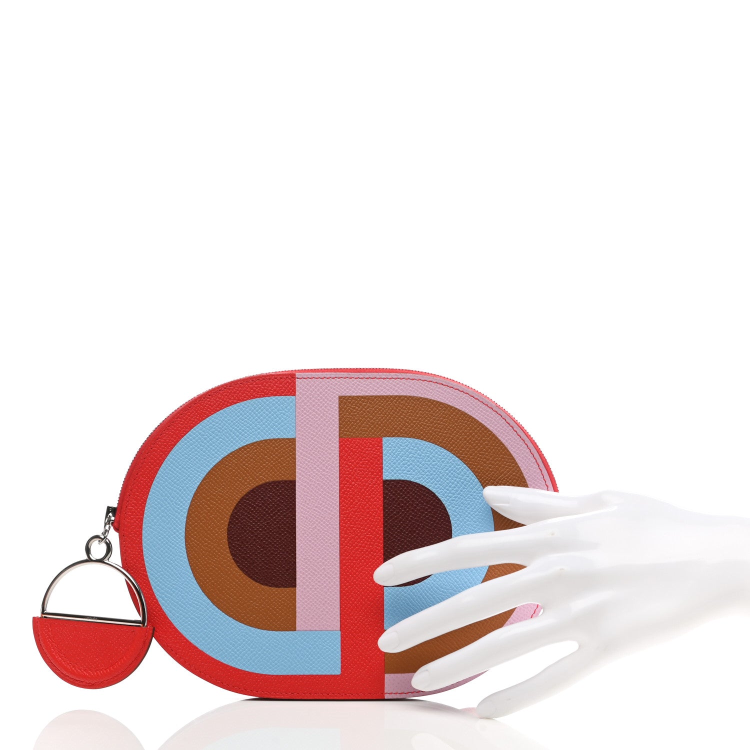 Hermes Epsom In-The-Loop-To-Go Pouch Multicolore Rouge De Coeur 2 of 9