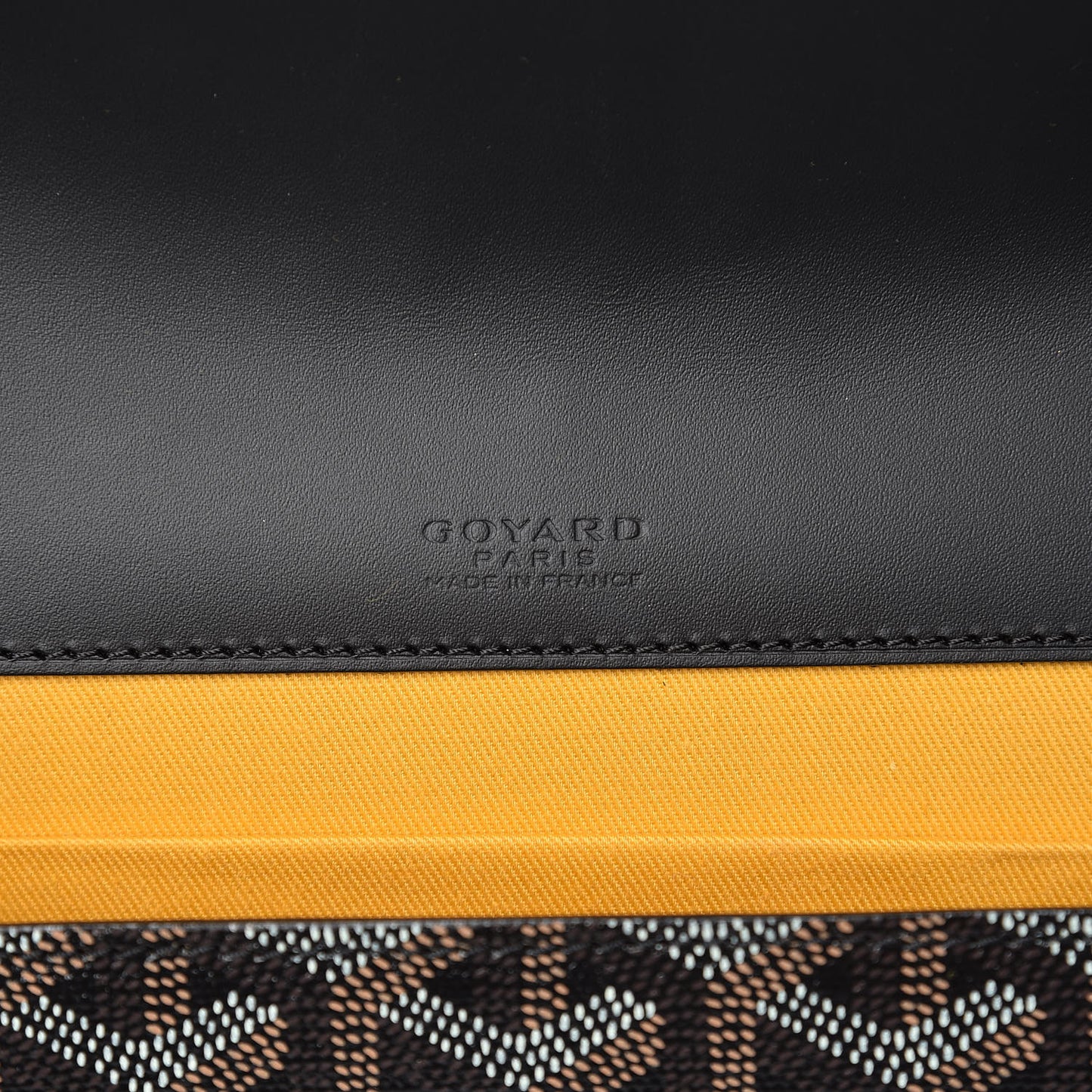 Goyardine Monte Carlo Bois Clutch With Strap Black