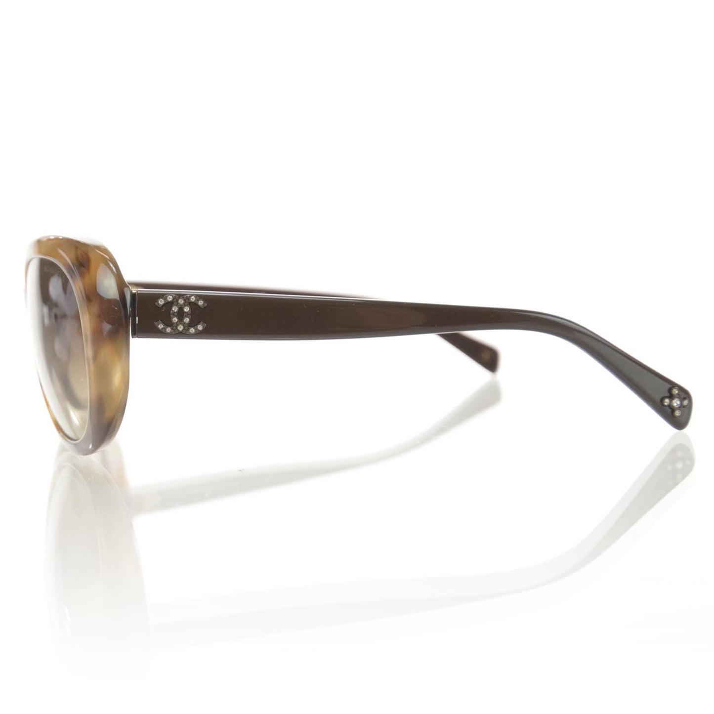 Tortoise Shell Crystal CC Sunglasses 5151