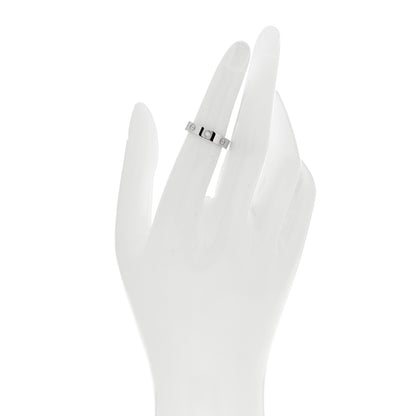 Cartier 18K White Gold Diamond 4mm LOVE Wedding Band Ring 51 5.75 2 of 5