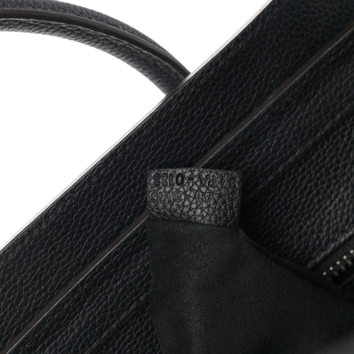 Drummed Calfskin Micro Luggage Black