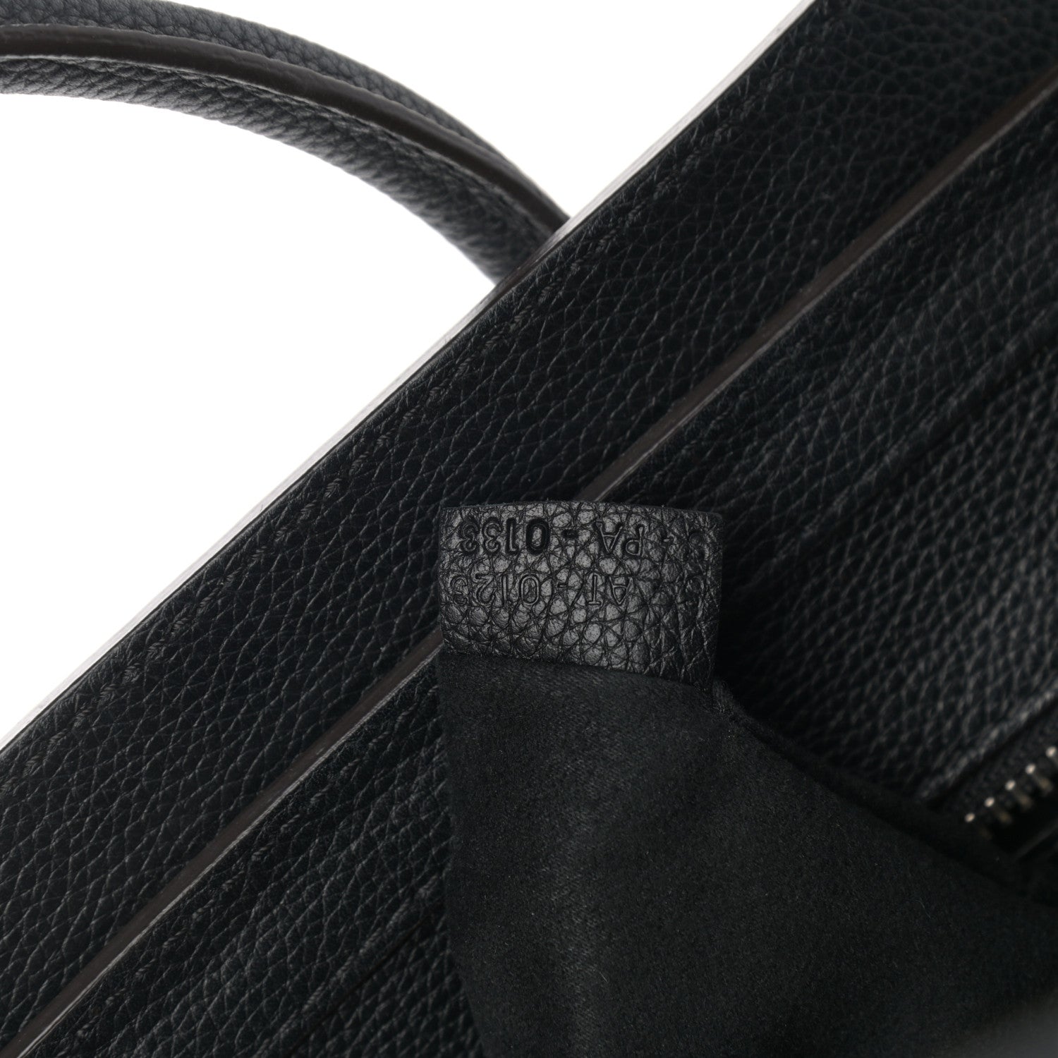 Celine Drummed Calfskin Micro Luggage Black 8 of 9