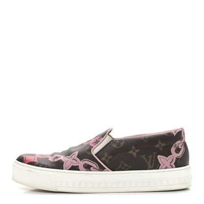 Louis Vuitton Monogram Bay Slip On Harbor Sneakers 38.5 Rose Ballerine Poppy 1 of 9