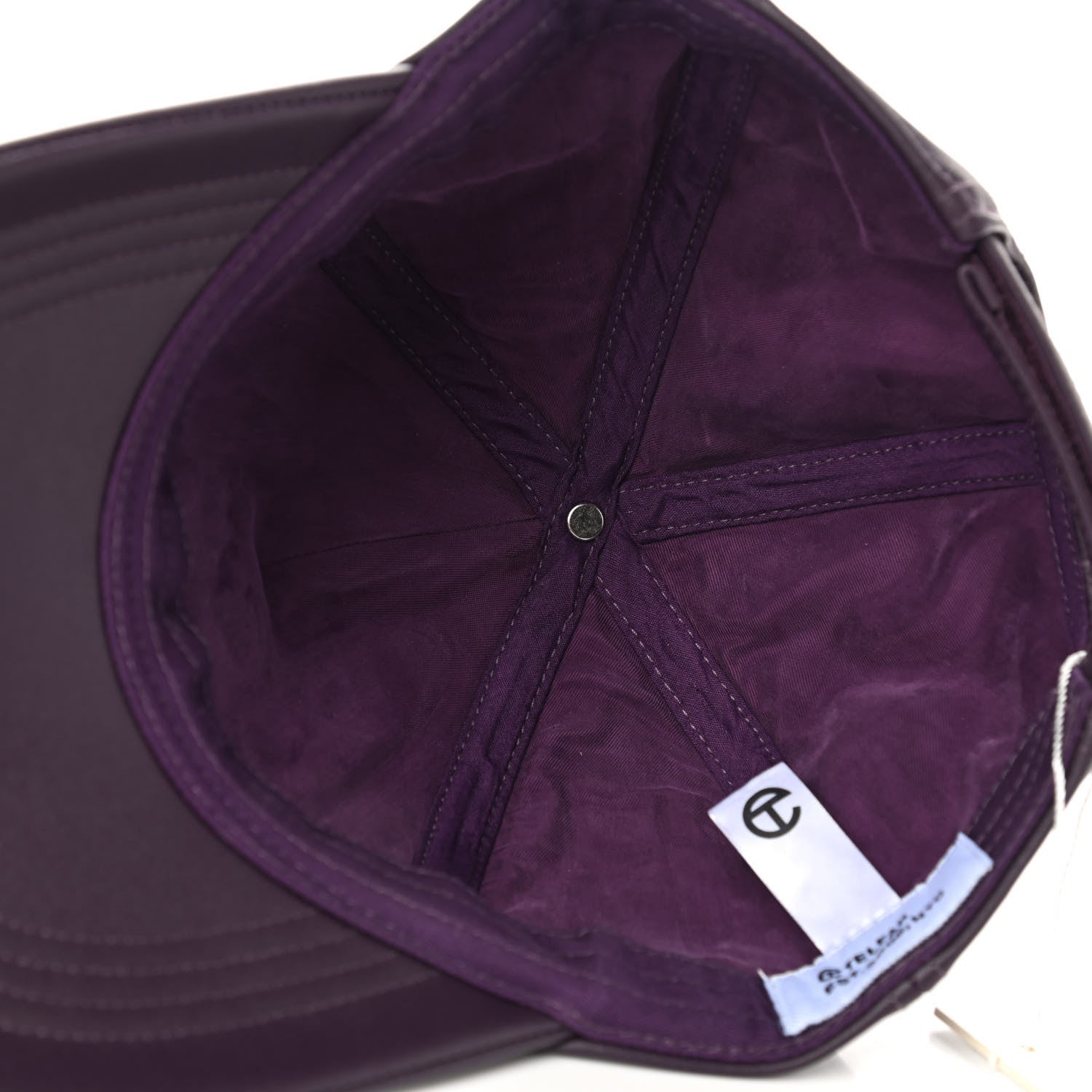 Telfar Vegan Leather Logo Embossed Hat Eggplant 7 of 8