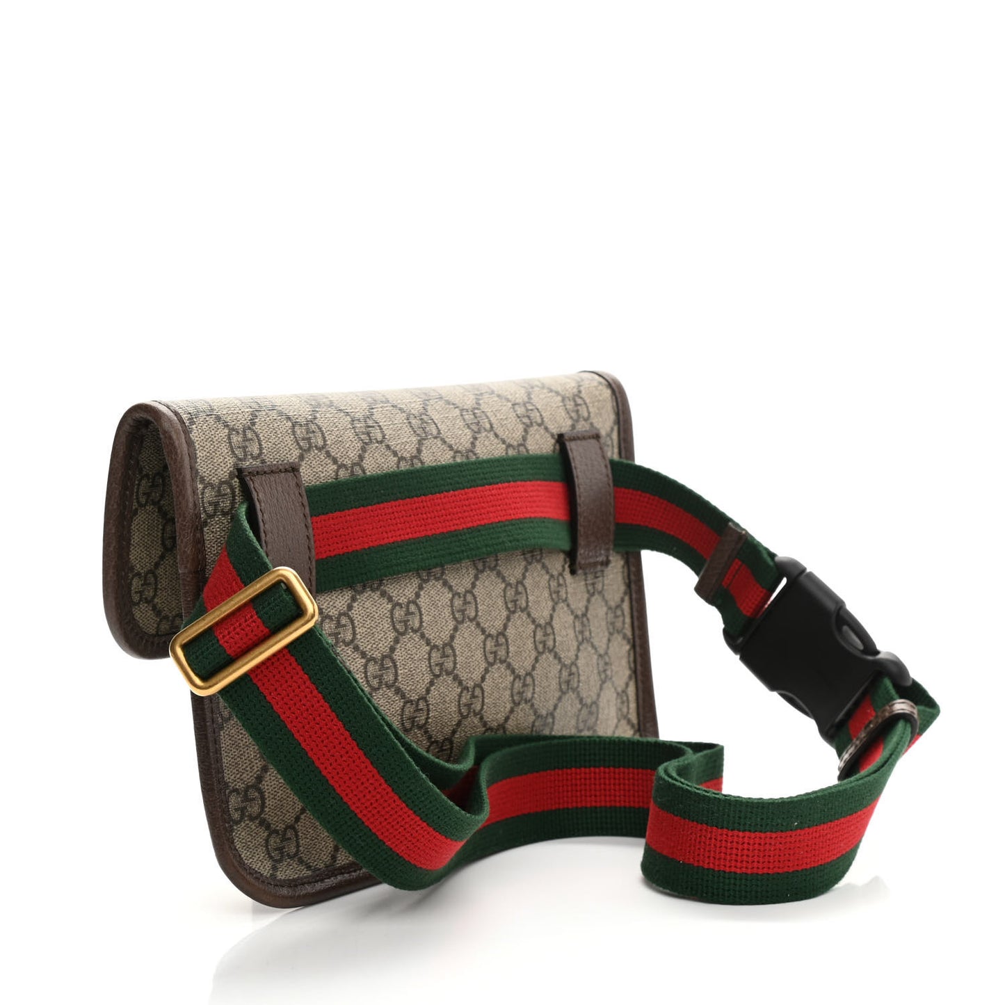 GG Supreme Monogram Neo Vintage Web Belt Bag Brown