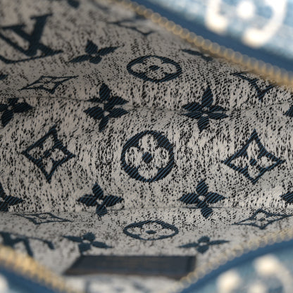Louis Vuitton Monogram Jacquard Denim Loop Bleu 5 of 9