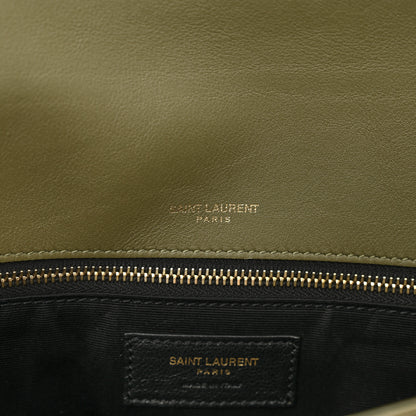 Saint Laurent Suede Monogram Medium Niki Chain Satchel Loden Green 8 of 10