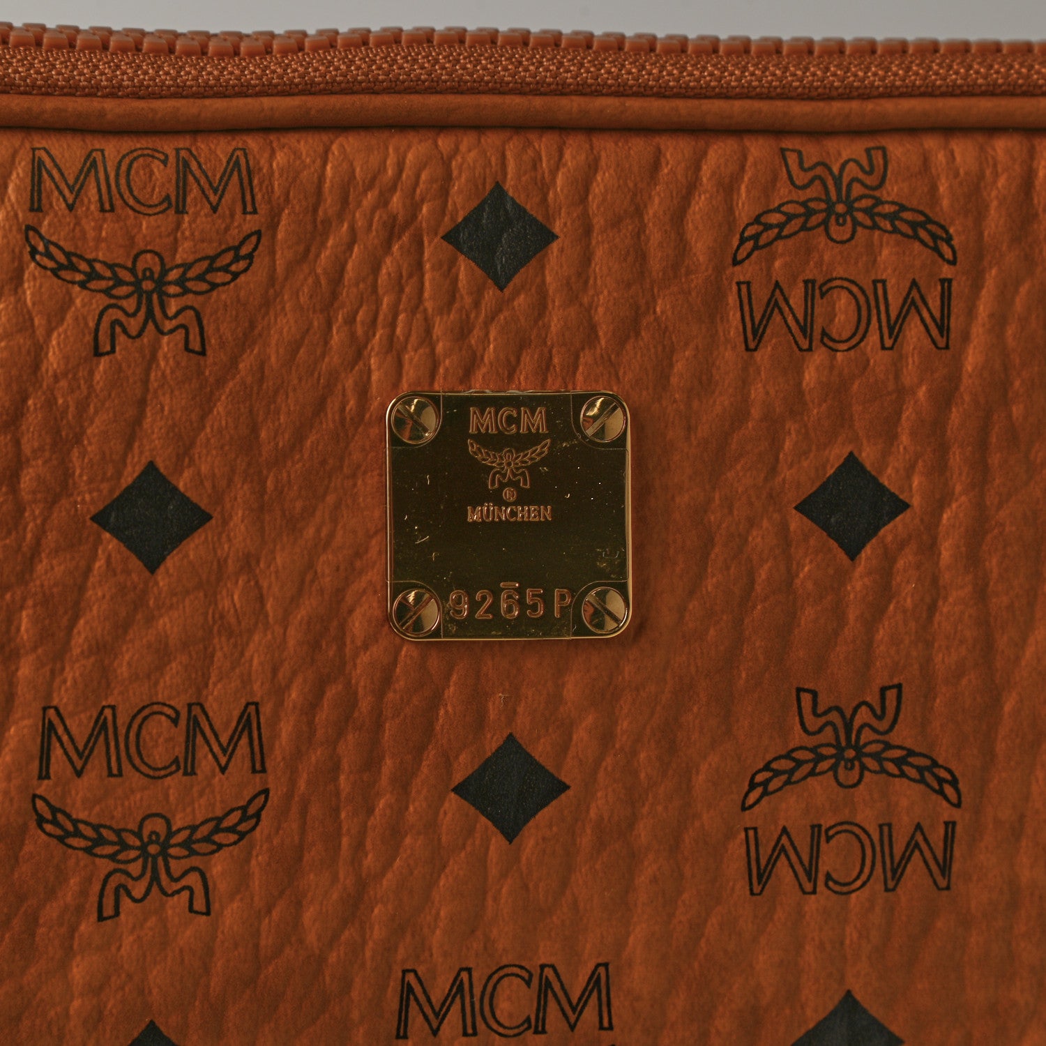 MCM Heritage Visetos Zip Around iPad Case Cognac 8 of 8