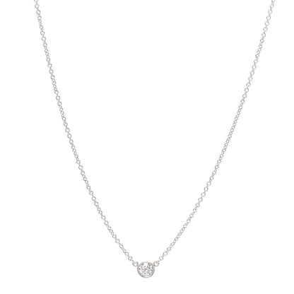Tiffany Platinum Diamond .14ct Elsa Peretti Diamonds by the Yard Pendant Necklace 1 of 6