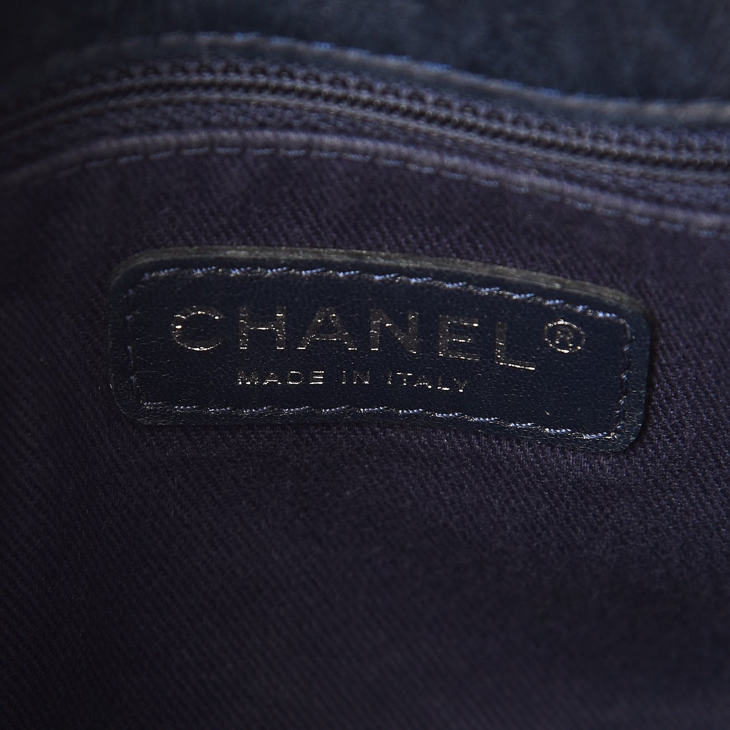 Iridescent Calfskin New Bubble Large Flap Navy