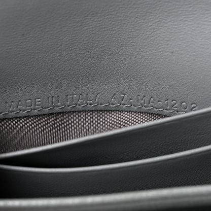 Christian Dior Goatskin Saddle Card Holder Grey 7 of 10