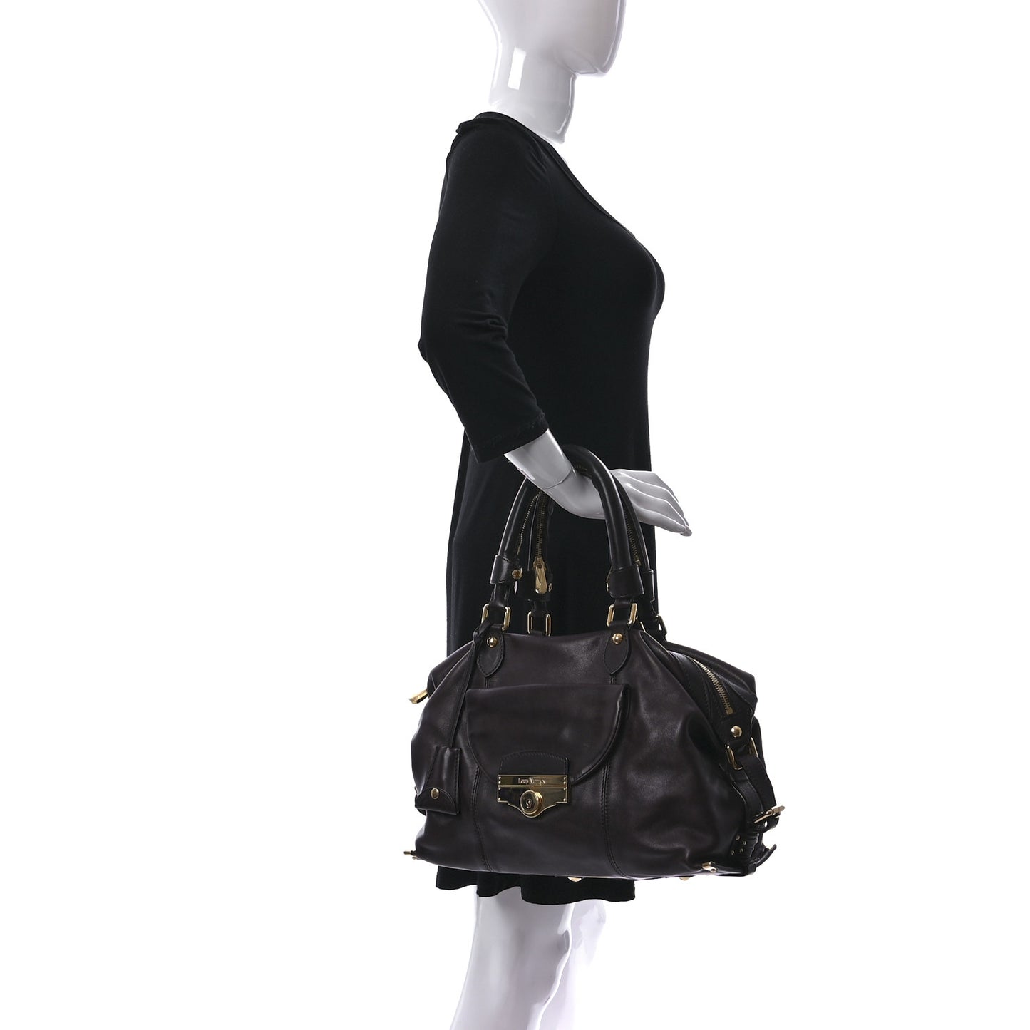 Calfskin Sac Louis Chocolate