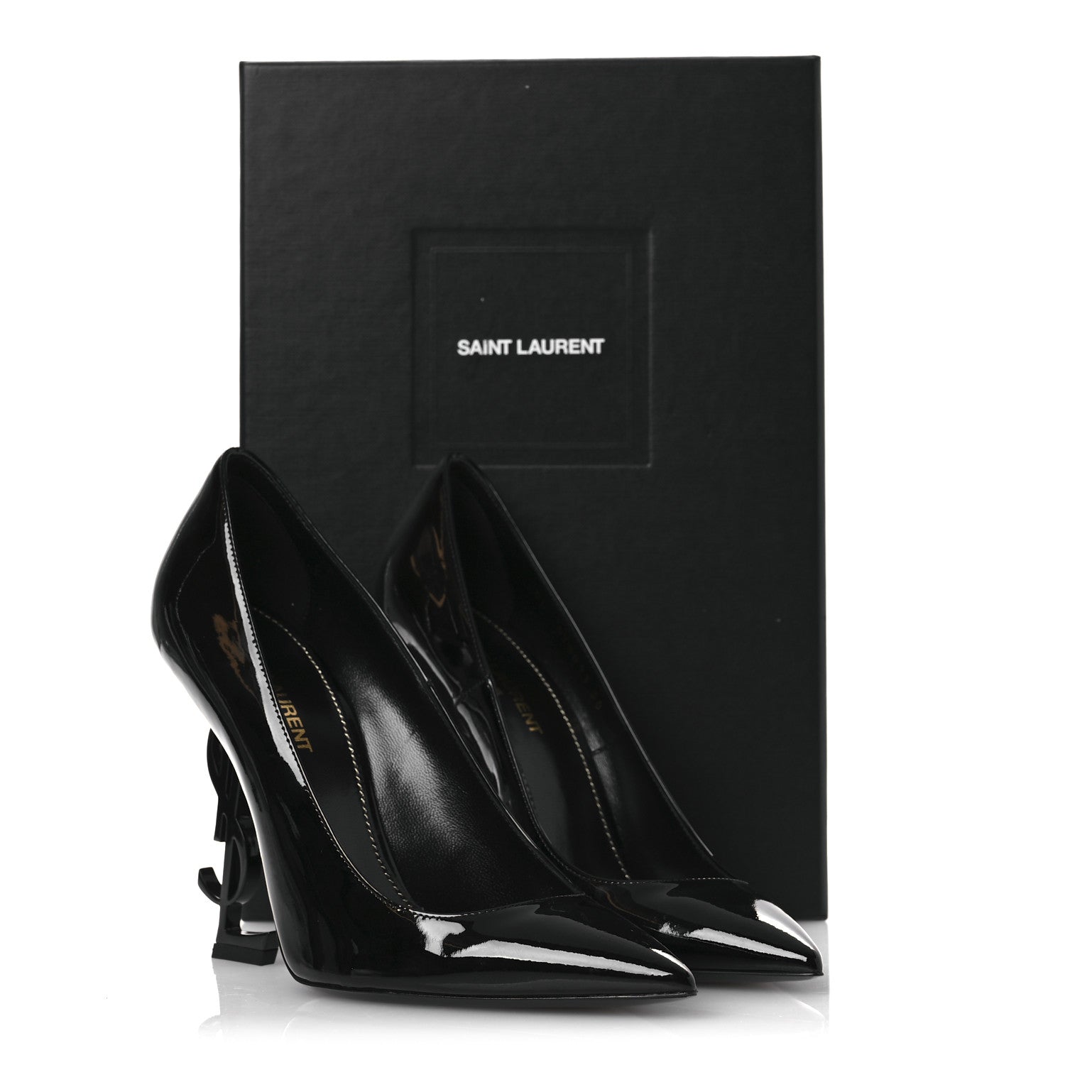 Saint Laurent Patent Calfskin Opyum 110 Pumps 38 Black 11 of 11