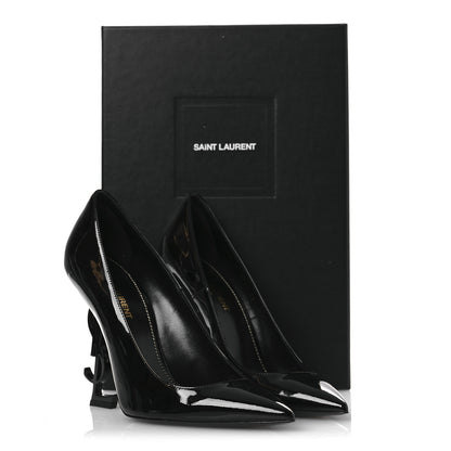 Saint Laurent Patent Calfskin Opyum 110 Pumps 38 Black 11 of 11