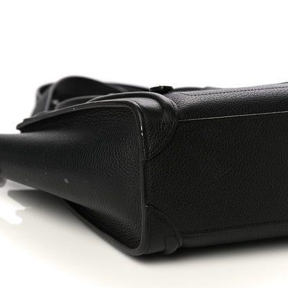 Celine Drummed Calfskin Nano Luggage Black 8 of 15