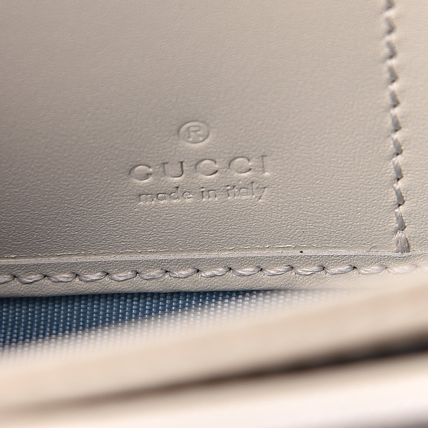 Gucci X SEGA Calfskin GUCCY Stars Zip Around Wallet Mystic White Gold 6 of 8