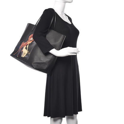 Givenchy Textured Coated Canvas Bambi Print Large Antigona Tote Black 2 of 12