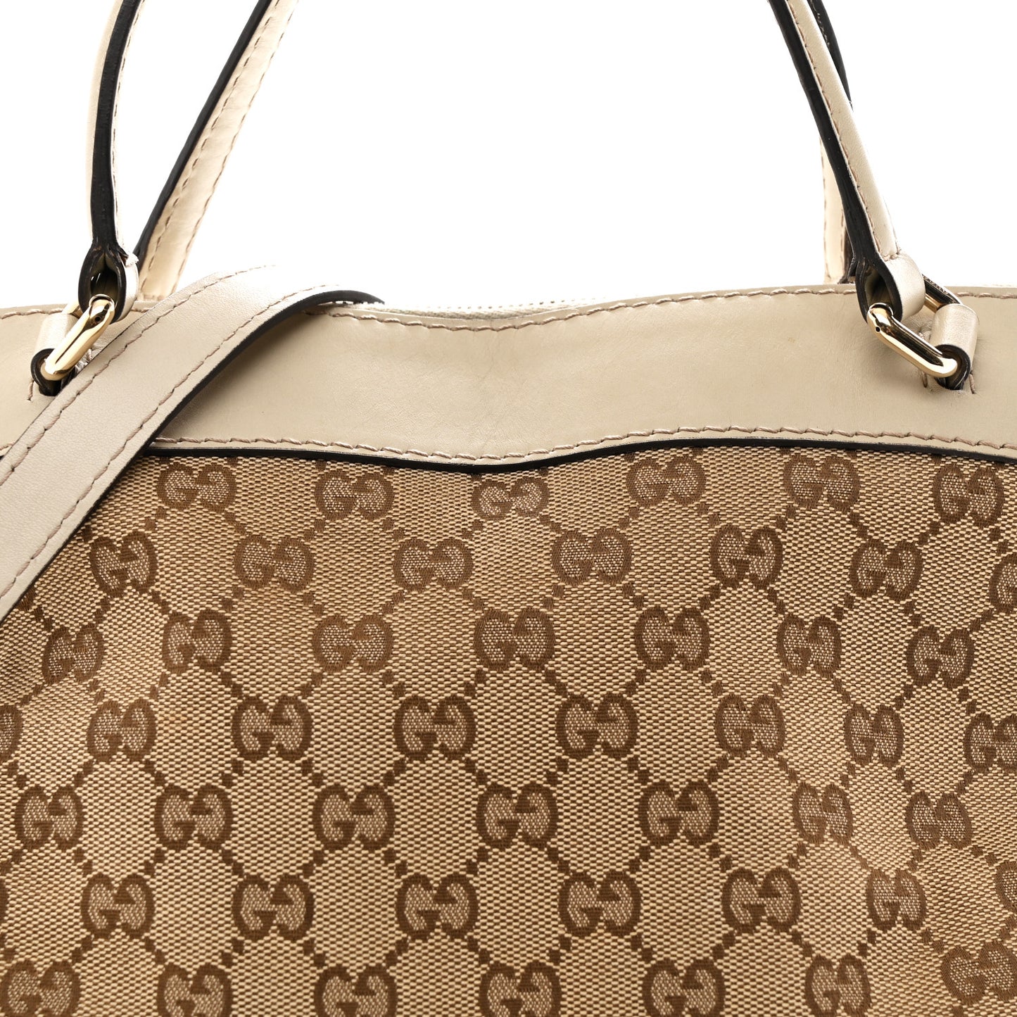 Monogram Web Mayfair Top Handle Satchel Beige
