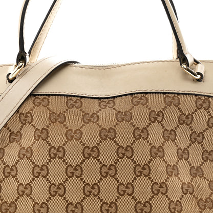 Gucci Monogram Web Mayfair Top Handle Satchel Beige 8 of 15