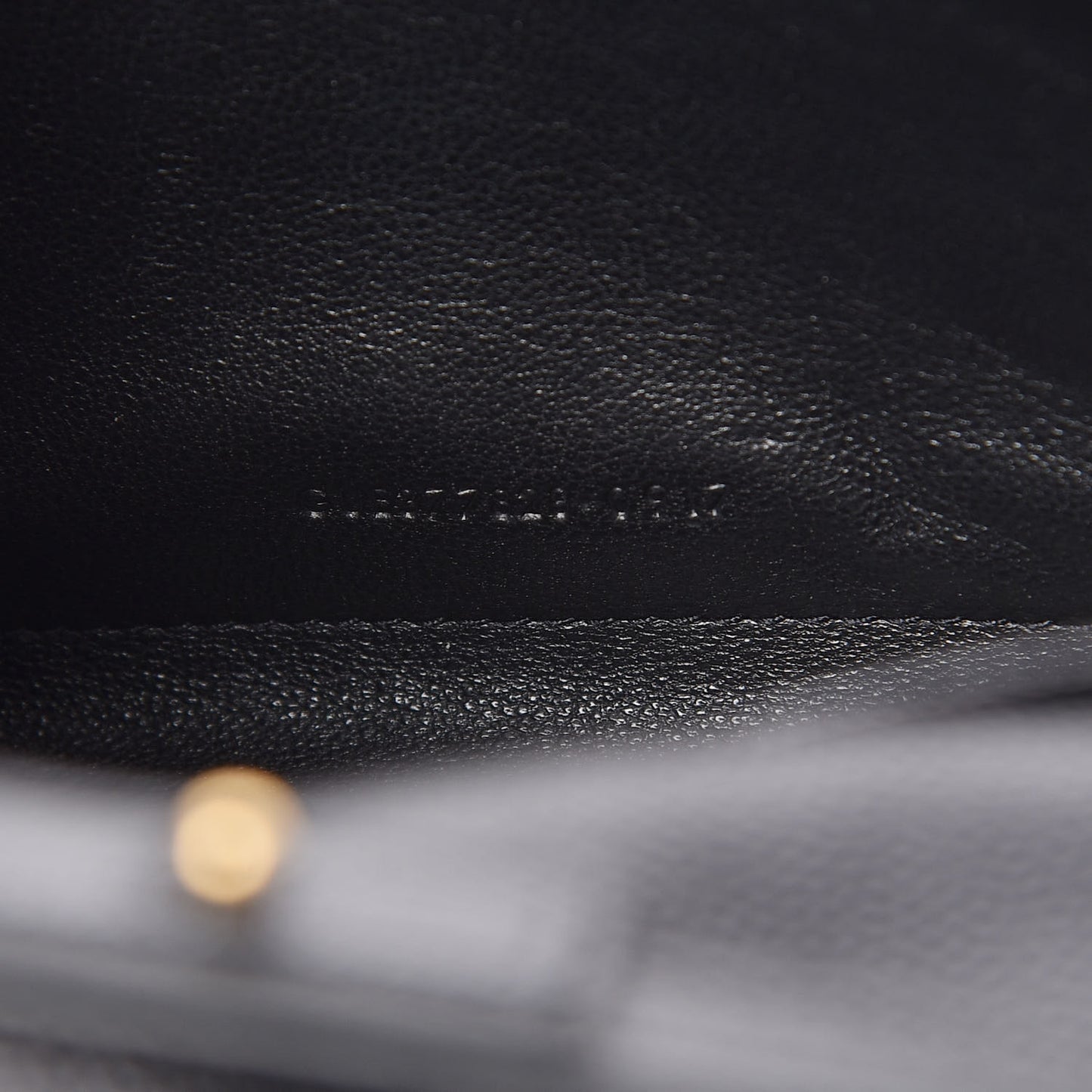Grain De Poudre Matelasse Chevron Monogram Chain Wallet Black