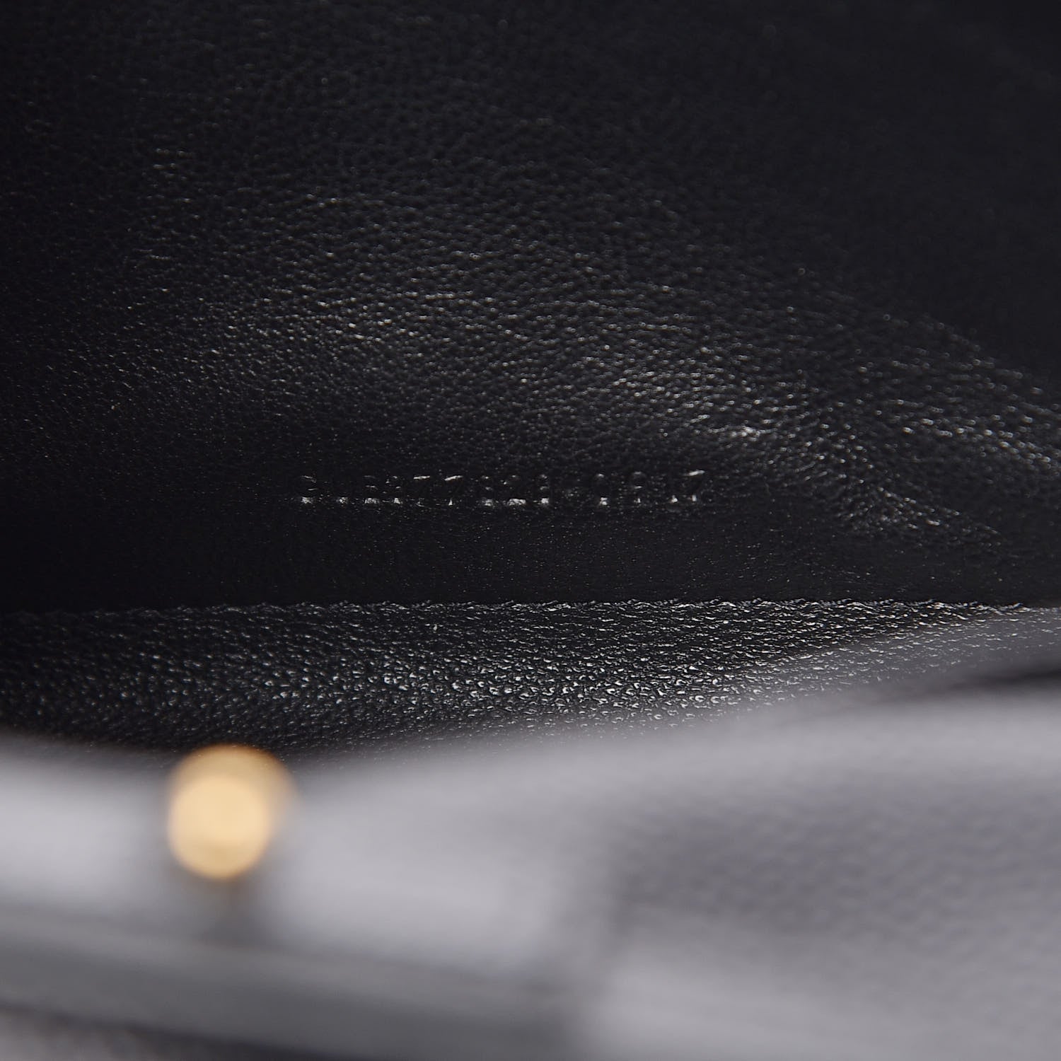 Saint Laurent Grain De Poudre Matelasse Chevron Monogram Chain Wallet Black 7 of 9