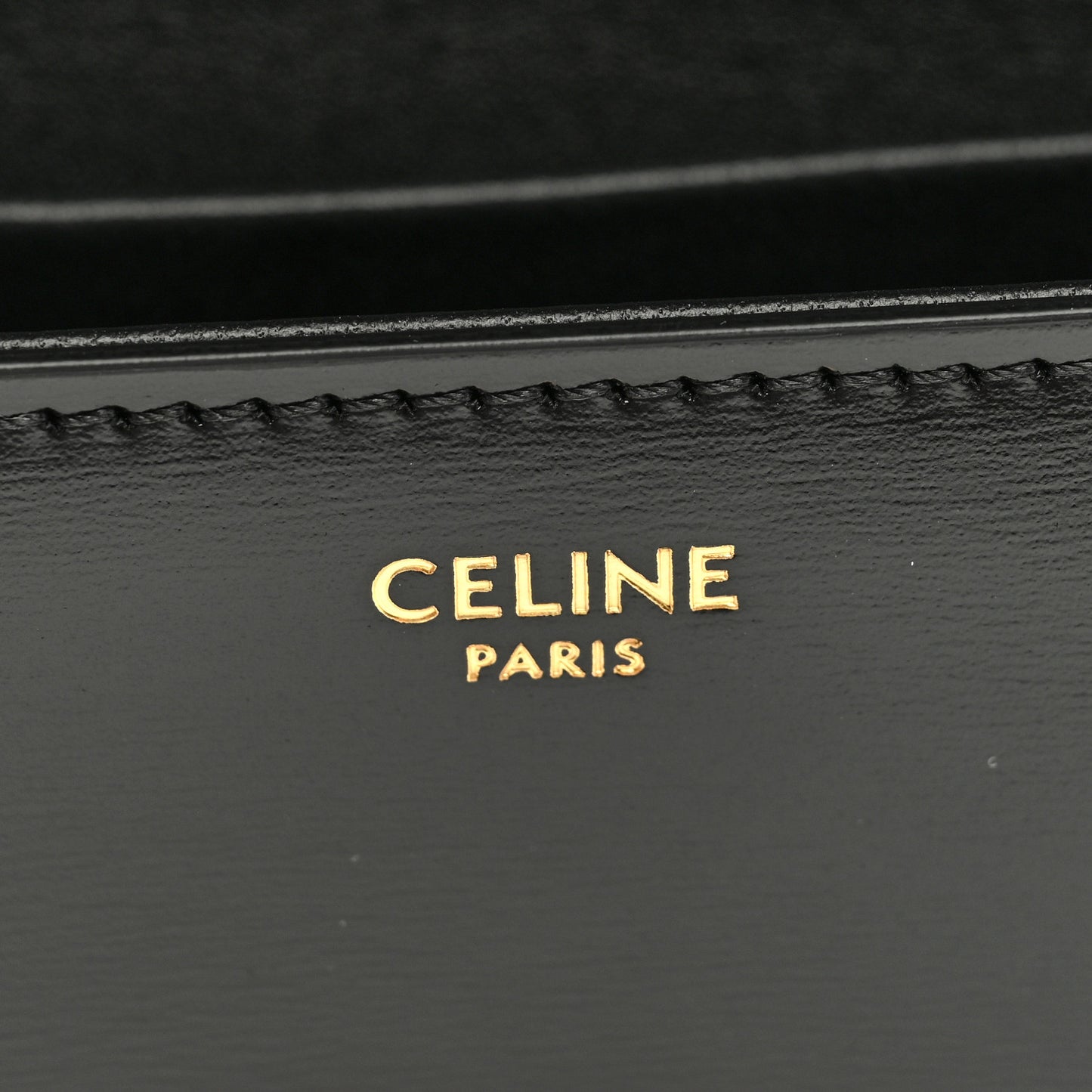 Shiny Calfskin Triomphe Chain Shoulder Bag Black