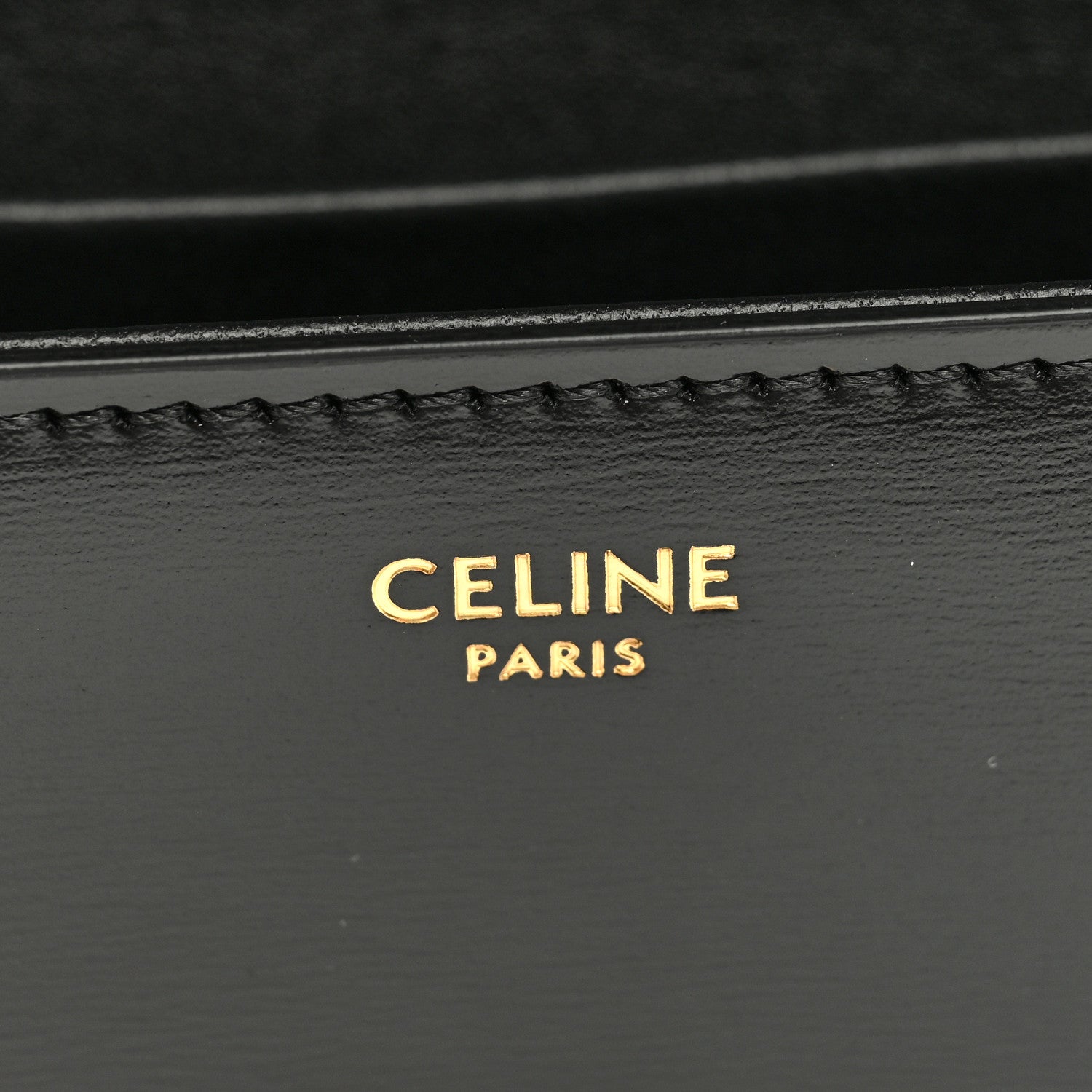 Celine Shiny Calfskin Triomphe Chain Shoulder Bag Black 6 of 8