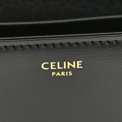 Celine Shiny Calfskin Triomphe Chain Shoulder Bag Black 6 of 8