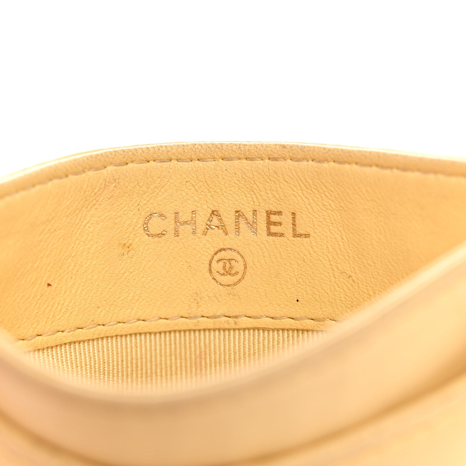 Chanel Lambskin Quilted Card Holder Yellow 5 of 14