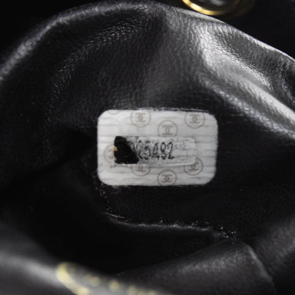 Chanel Lambskin CC Drawstring Bag Navy Blue 9 of 10
