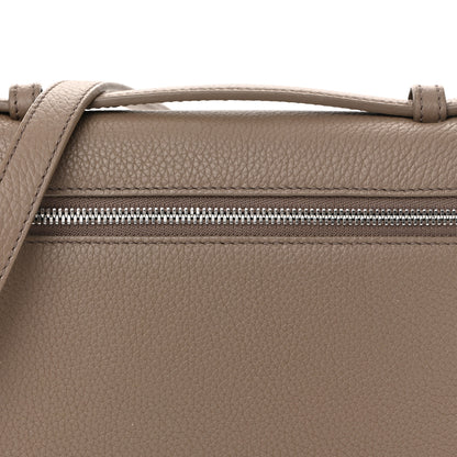 Loro Piana Grained Calfskin L19 Extra Pocket Pouch Warm Mastic 7 of 9