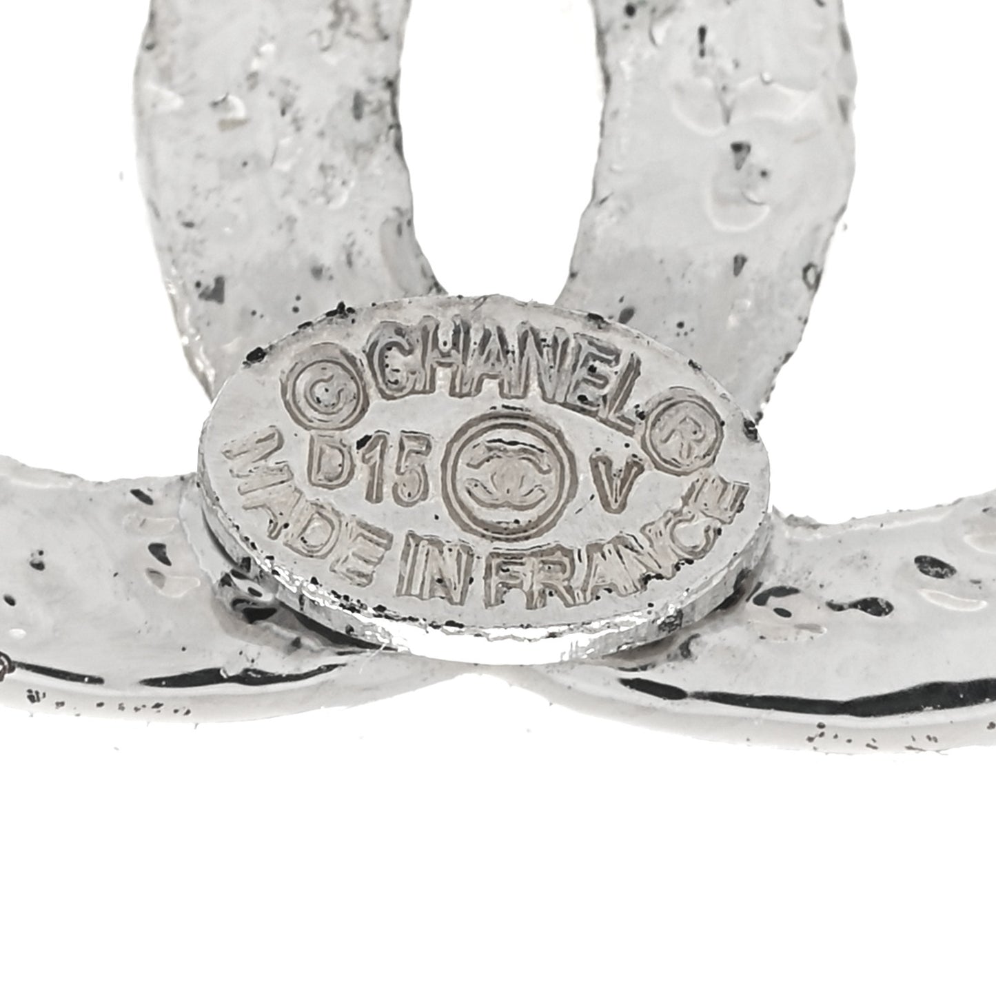 Crystal CC Earrings Silver