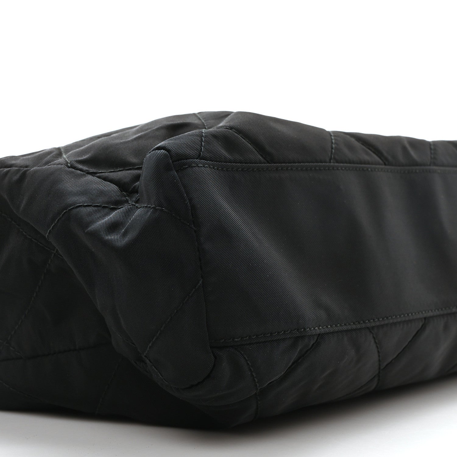 Prada Nylon Tessuto Quilted Shoulder Bag Black 8 of 9