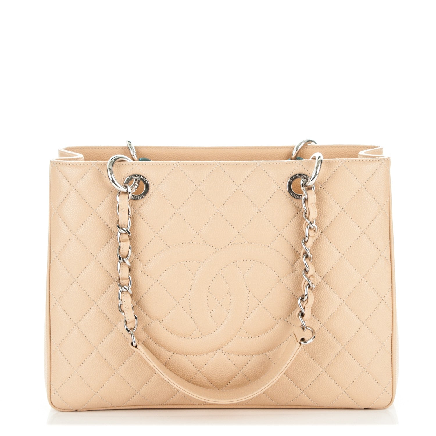 Chanel Caviar Quilted Grand Shopping Tote GST Beige Clair 1 of 7
