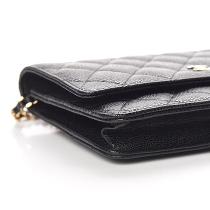 Chanel Caviar Quilted Wallet On Chain WOC Black 9 of 10