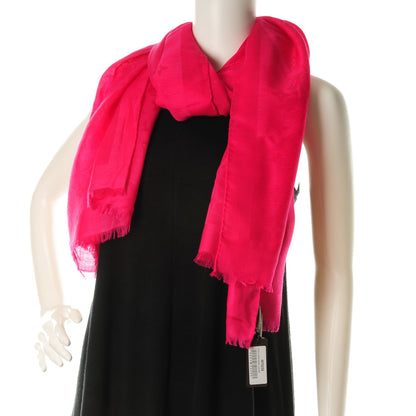 Louis Vuitton Cashmere Wool Silk Monogram Stole Fuchsia 2 of 6