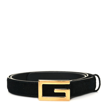 Gucci Calfskin Icaro Square G 25mm Belt 100 40 Black 1 of 12
