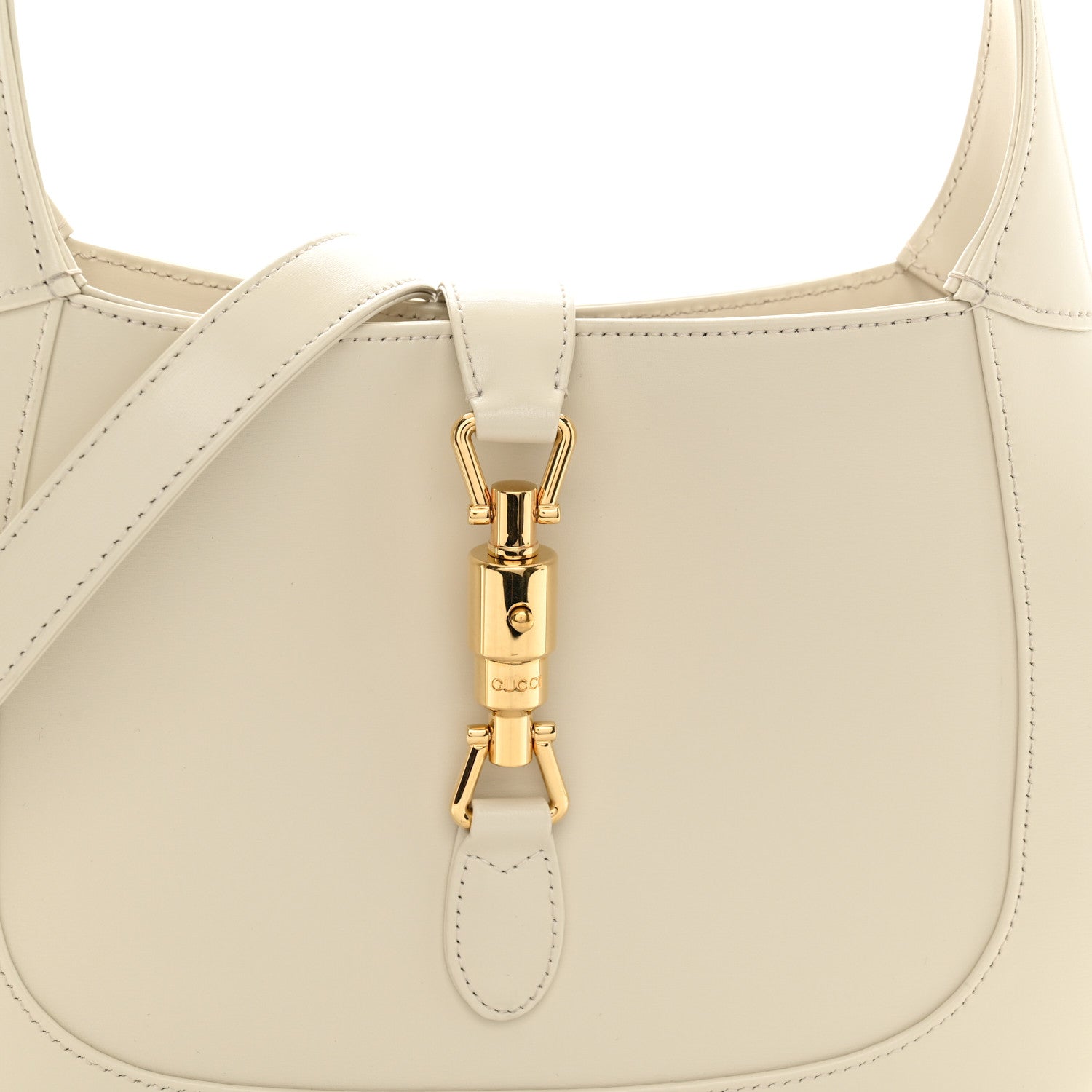 Gucci Boarded Dyana Lux Calfskin Small Jackie 1961 Hobo Mystic White 8 of 13