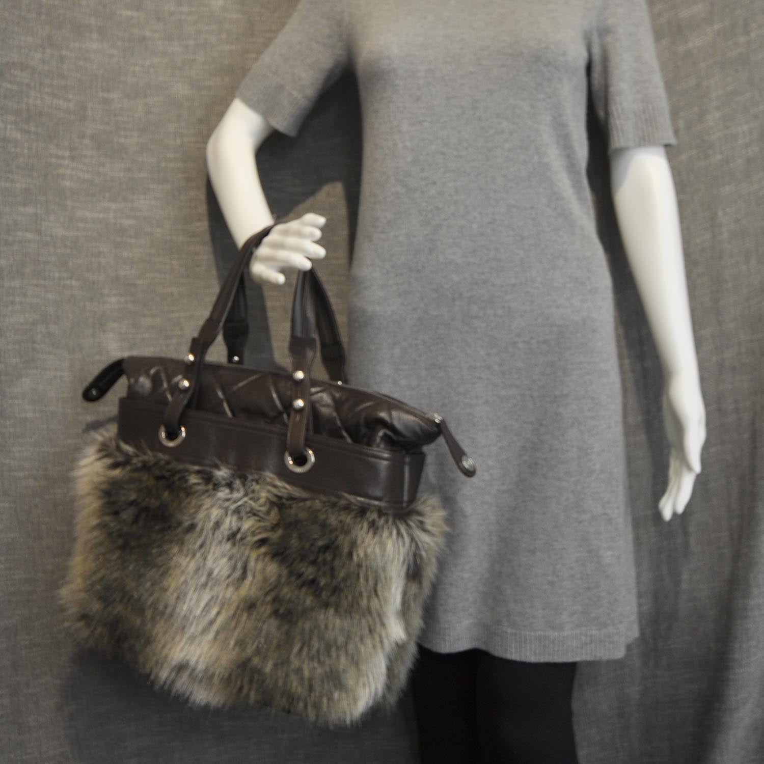Chanel Quilted Lambskin Fantasy Fur Shopper Tote 2 of 9