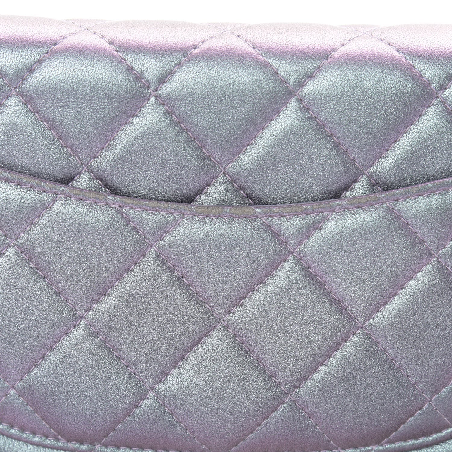 Chanel Iridescent Lambskin Quilted Reissue Wallet On Chain WOC Light Purple 13 of 15