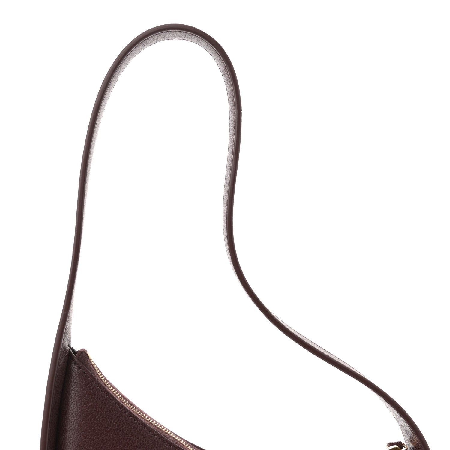The Row Grained Calfskin Half Moon Shoulder Bag Raisin 11 of 11