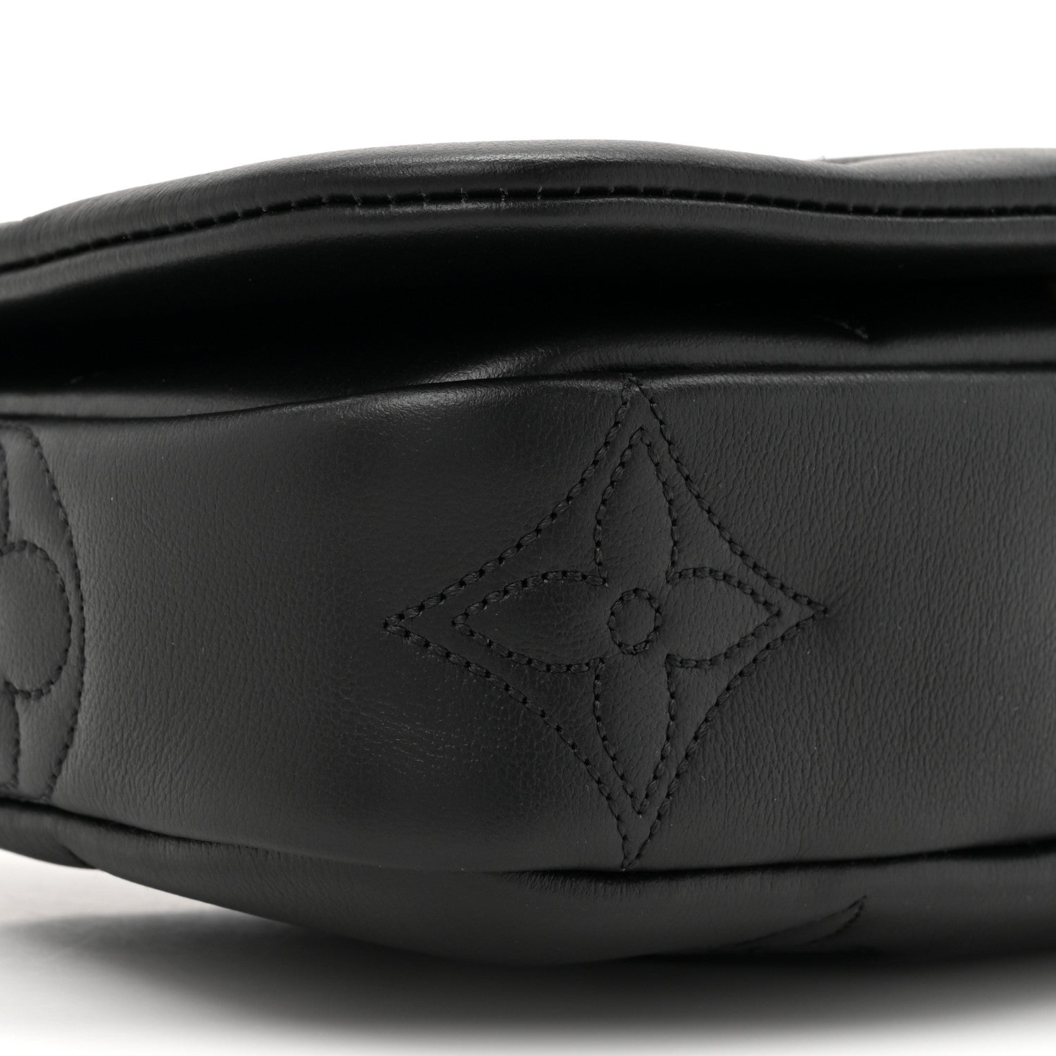 Louis Vuitton Calfskin Bubblegram Wallet On Strap Black 9 of 9