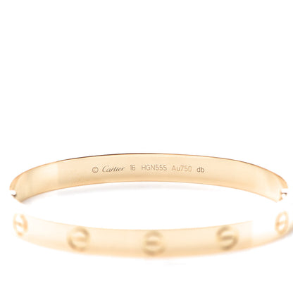 Cartier 18K Yellow Gold LOVE Bracelet 16 4 of 8