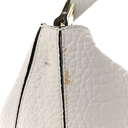 Burberry Heritage Grain Check Embossed Medium Lindburn Hobo Stone White 12 of 14