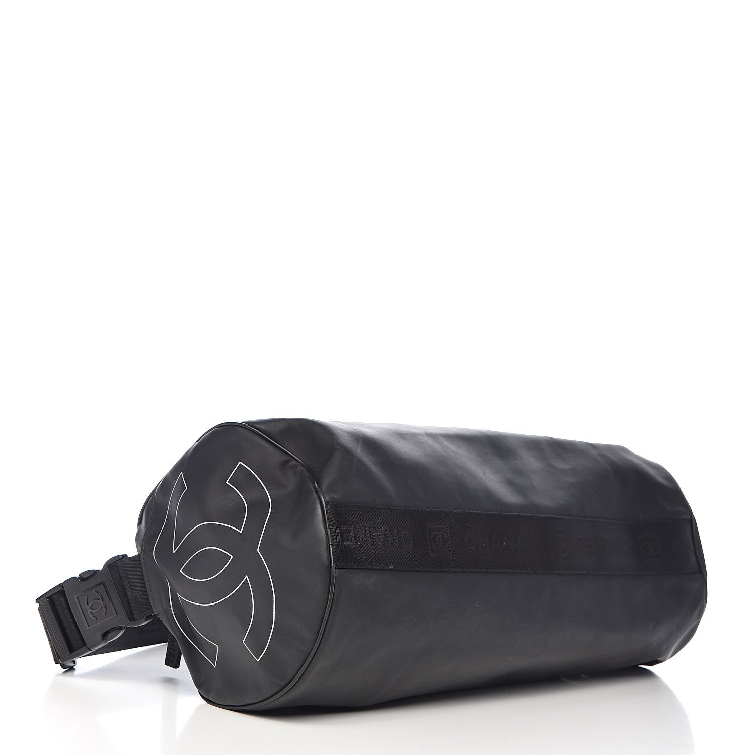 Chanel Rubber Nylon Sport Duffle Black 4 of 14